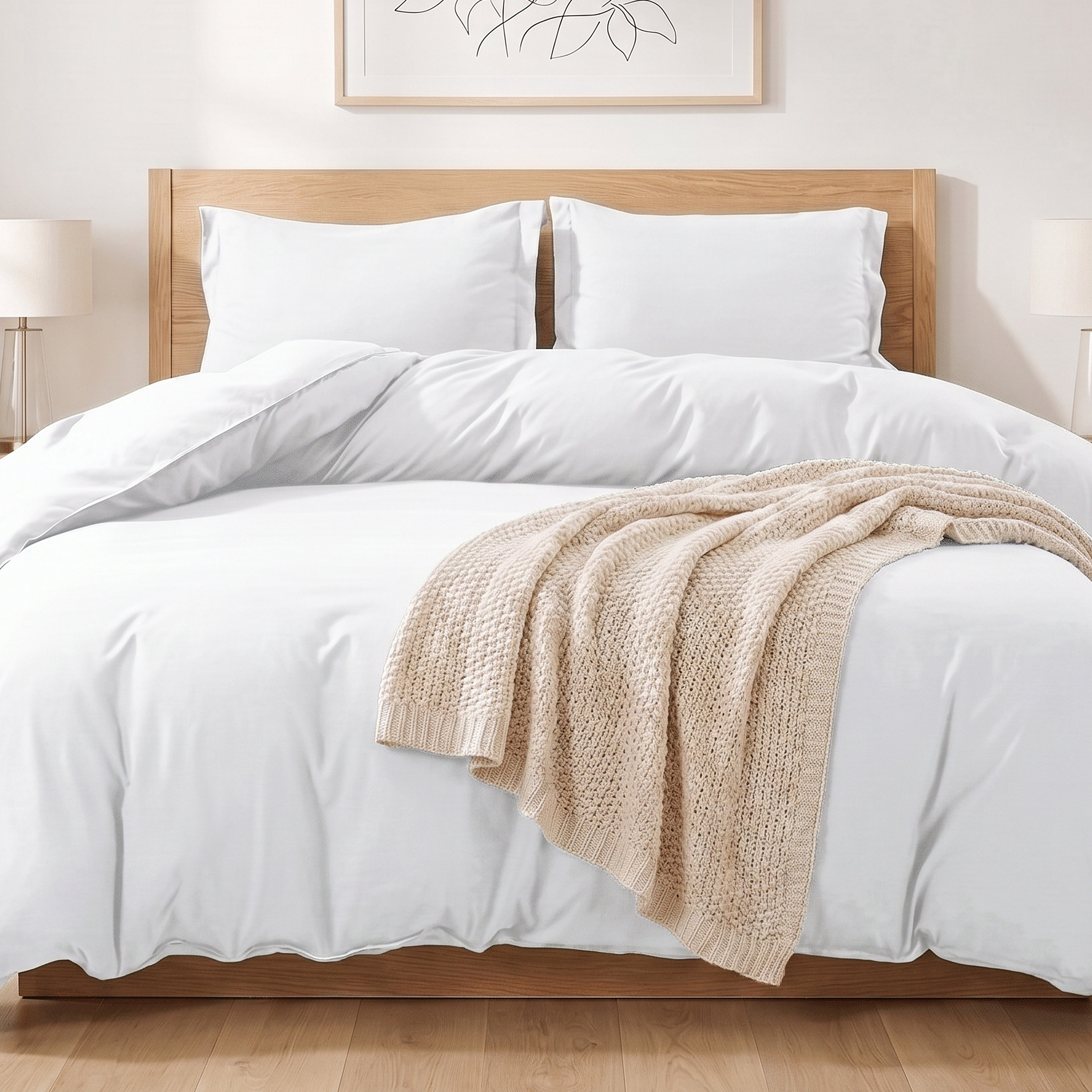 Essential 3-Piece Solid Duvet Cover Set