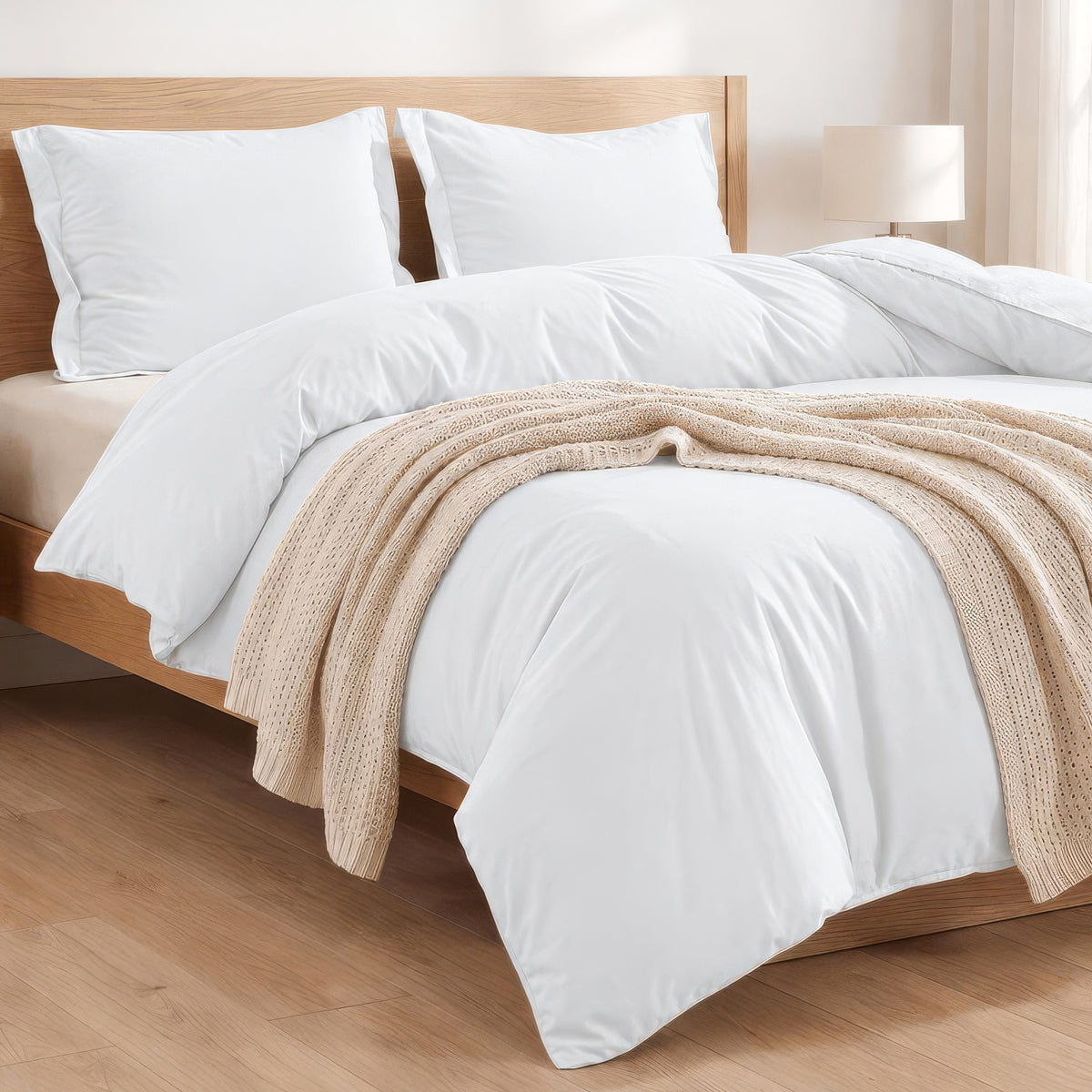 Essential 3-Piece Solid Duvet Cover Set