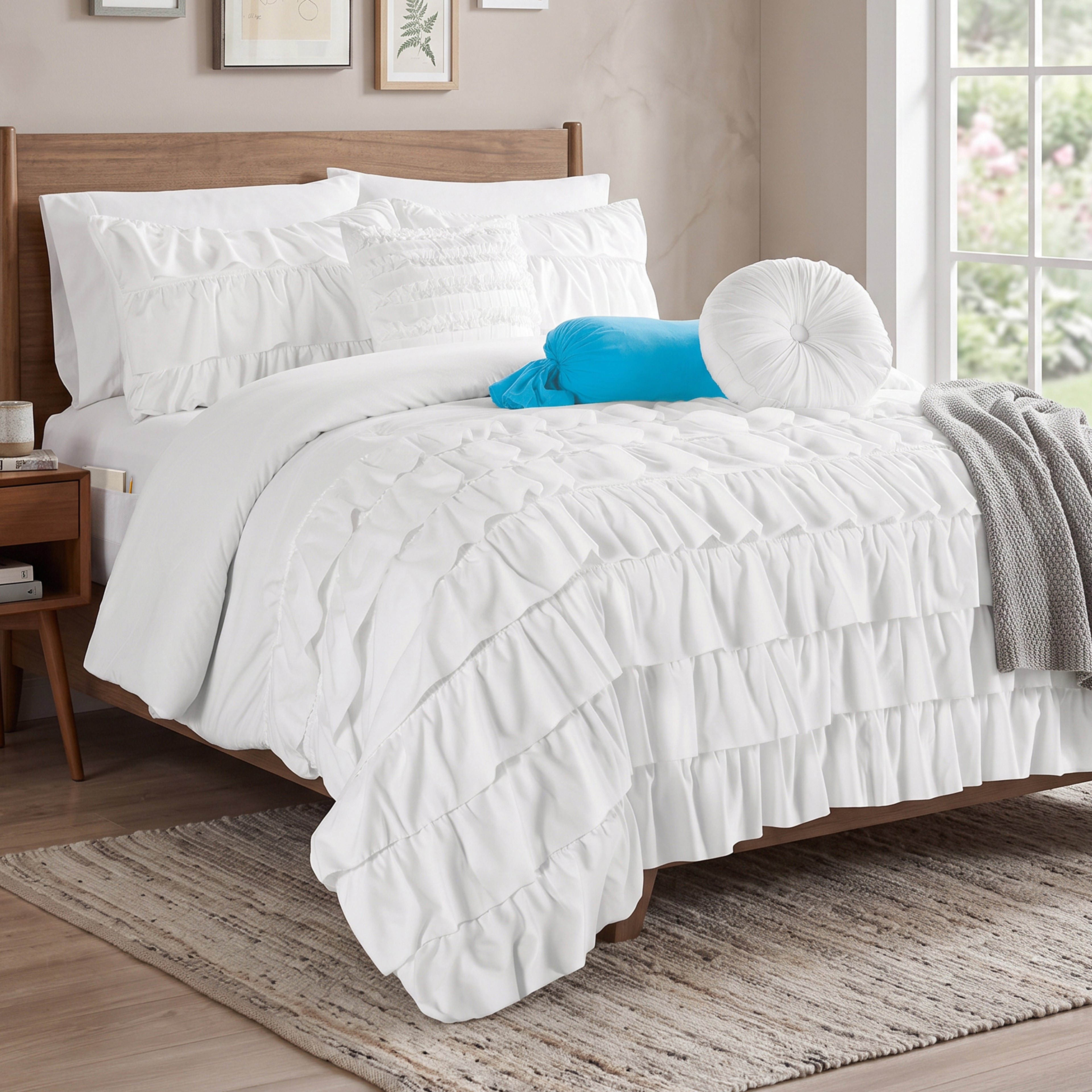 10-Piece Cinderella Comforter Set, Includes 4-Piece Sheet Set with Double Sided Storage Pockets
