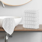 6-Pack Premium Turkish Cotton Braided Washcloths Set, 13 x 13 inch