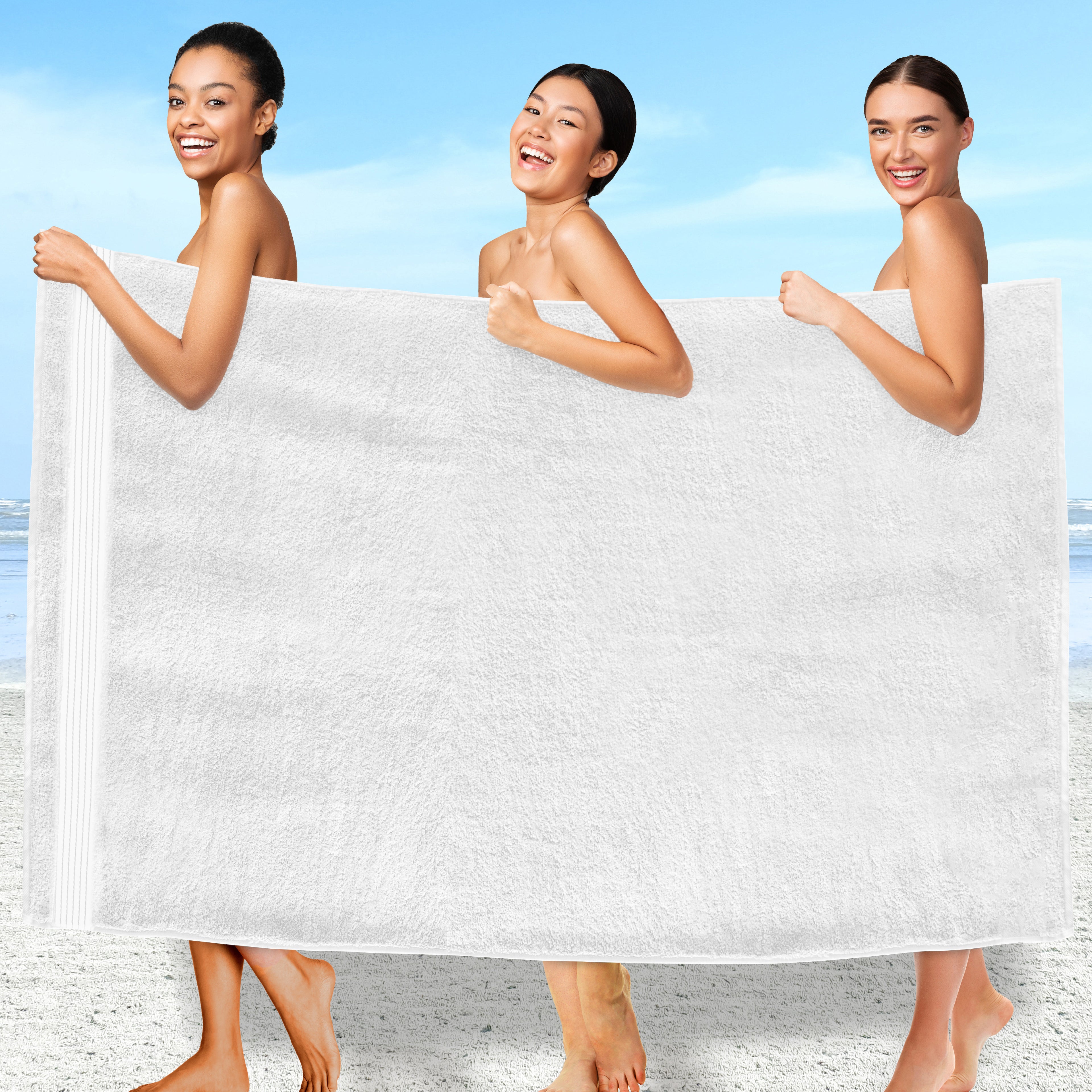 1-Piece Premium Turkish Cotton Oversized Bath Sheet Towel 40 x 80 Inch