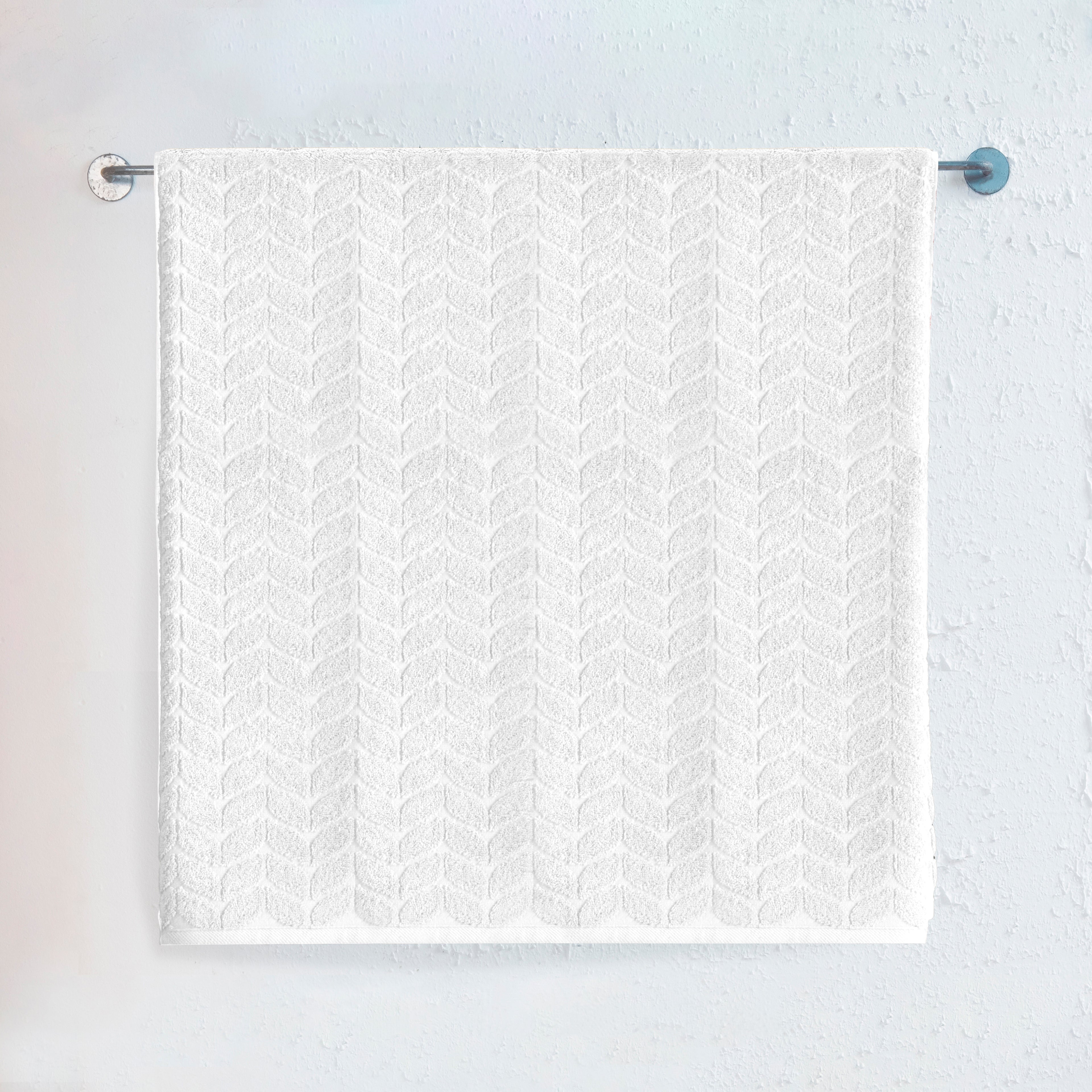 1-Piece Premium Turkish Cotton Braided Jumbo Towel, 35x 70 inch