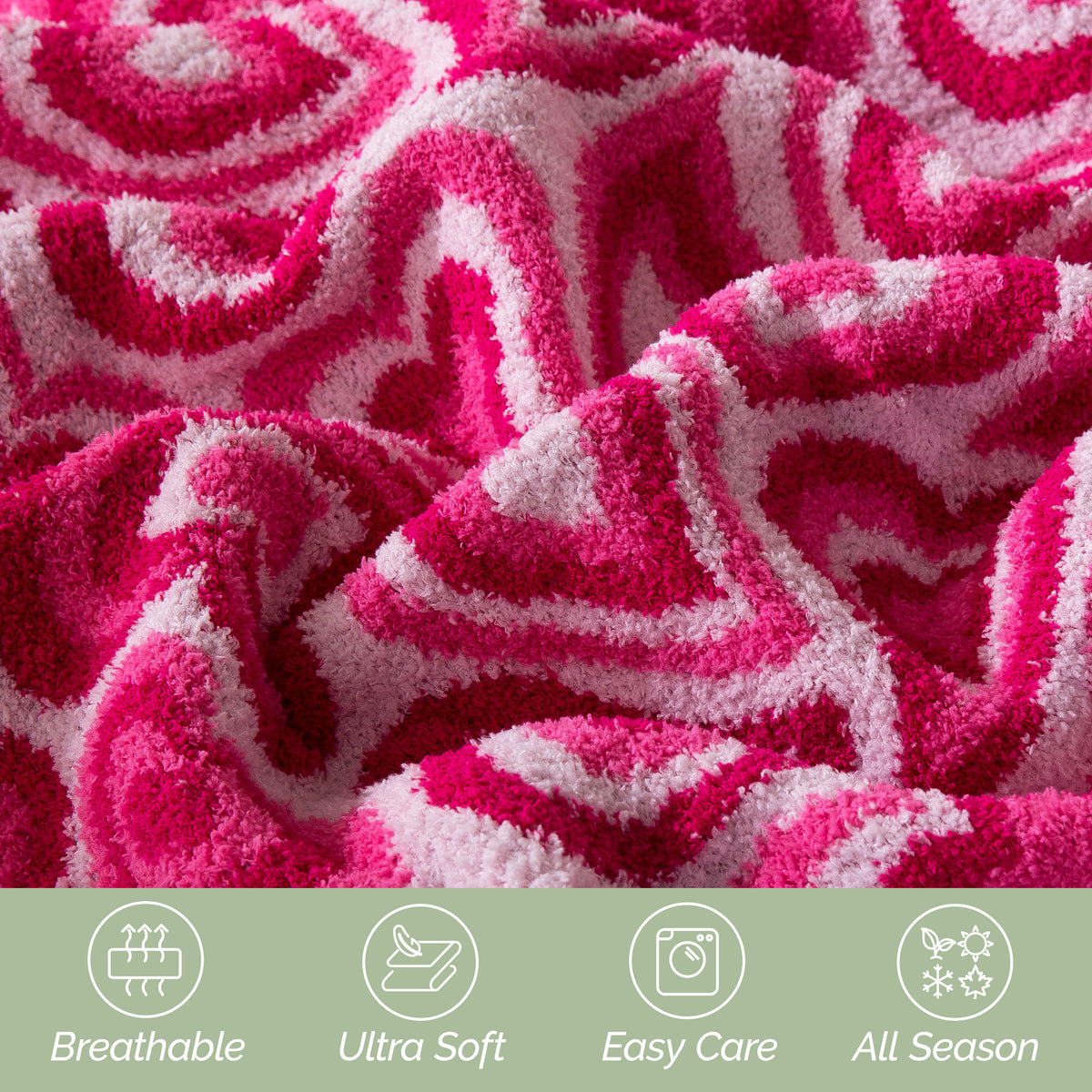 50" x 70"  Ultra Soft Checkered Knitted Throw Blanket