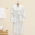 Women Shawl Collar Velvet Fleece Long Bathrobe