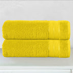 2-Pack Turkish Cotton Three Line Popcorn Bath Towel Set, 27 x 54 inch