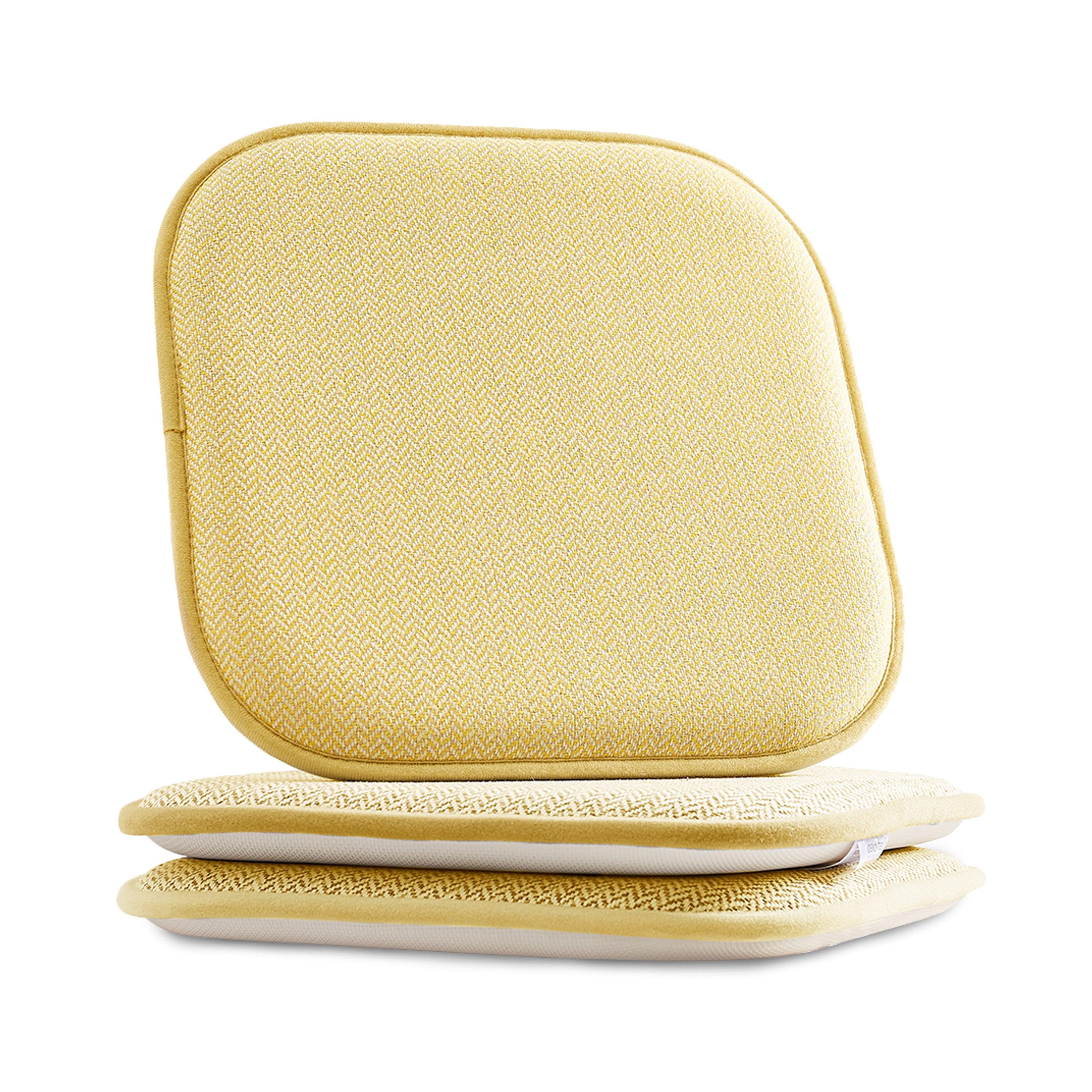 2-Pack Textured Chair Cushion Covers - Skid-Proof Rubber Backing