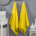 2-Pack Premium Turkish Cotton Corduroy Stripe Bath Towel Set, 27 x 54 inch