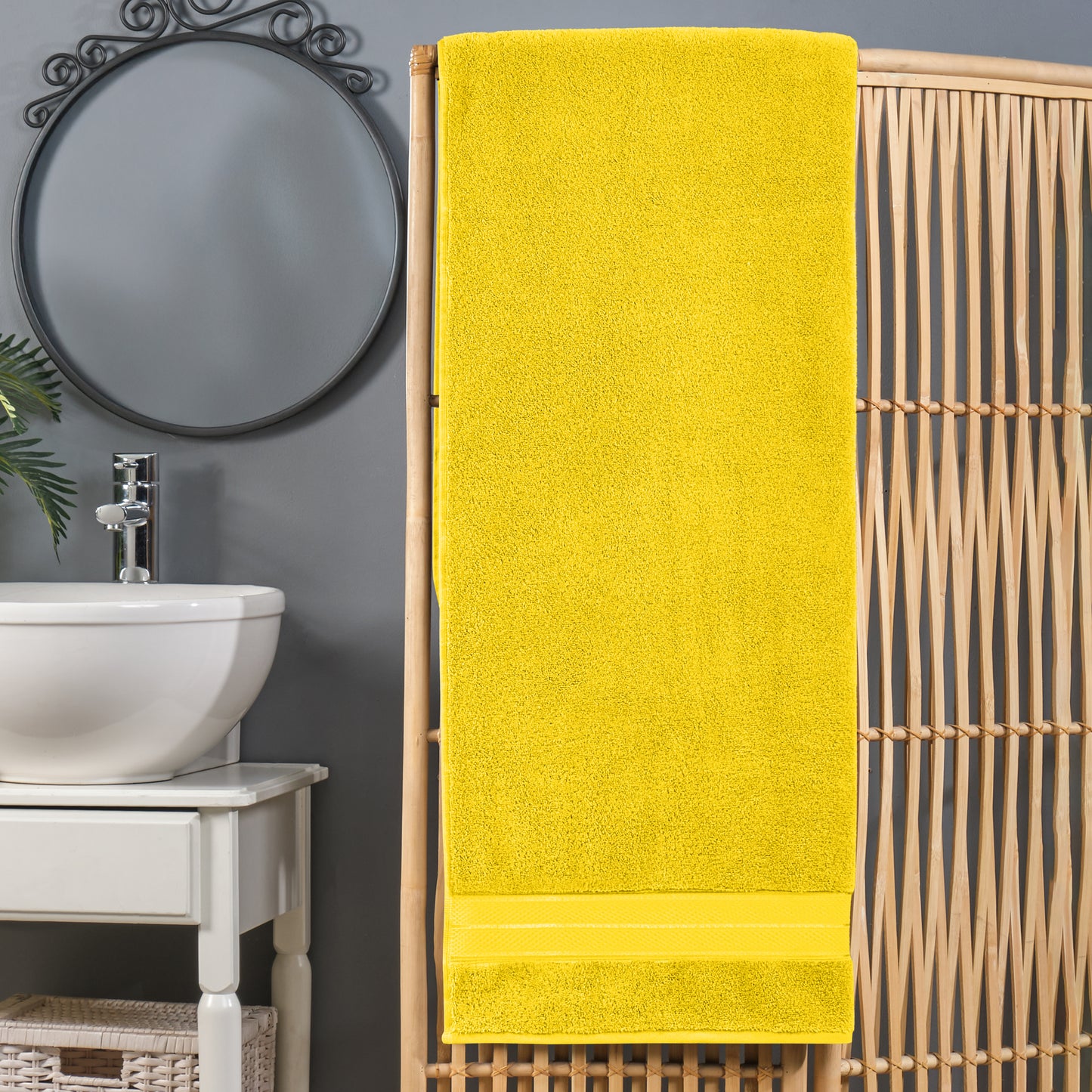 Elegant Comfort 1-Piece Premium Turkish Cotton Three Line Popcorn Oversized Bath Sheet Towel 40 x 80 Inch