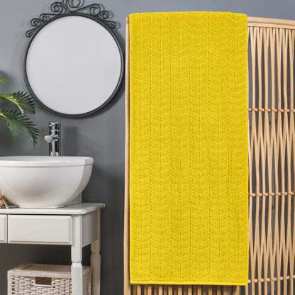 Elegant Comfort 1-Piece Premium Turkish Cotton Braided Oversized Bath Sheet Towel 40 x 80 Inch