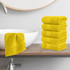 6-Pack Premium Turkish Cotton Three Line Popcorn Washcloths Set ( 13" x 13")