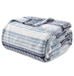 Printed Bed or Oversized Couch Blanket - Lightweight for All Season Warmth