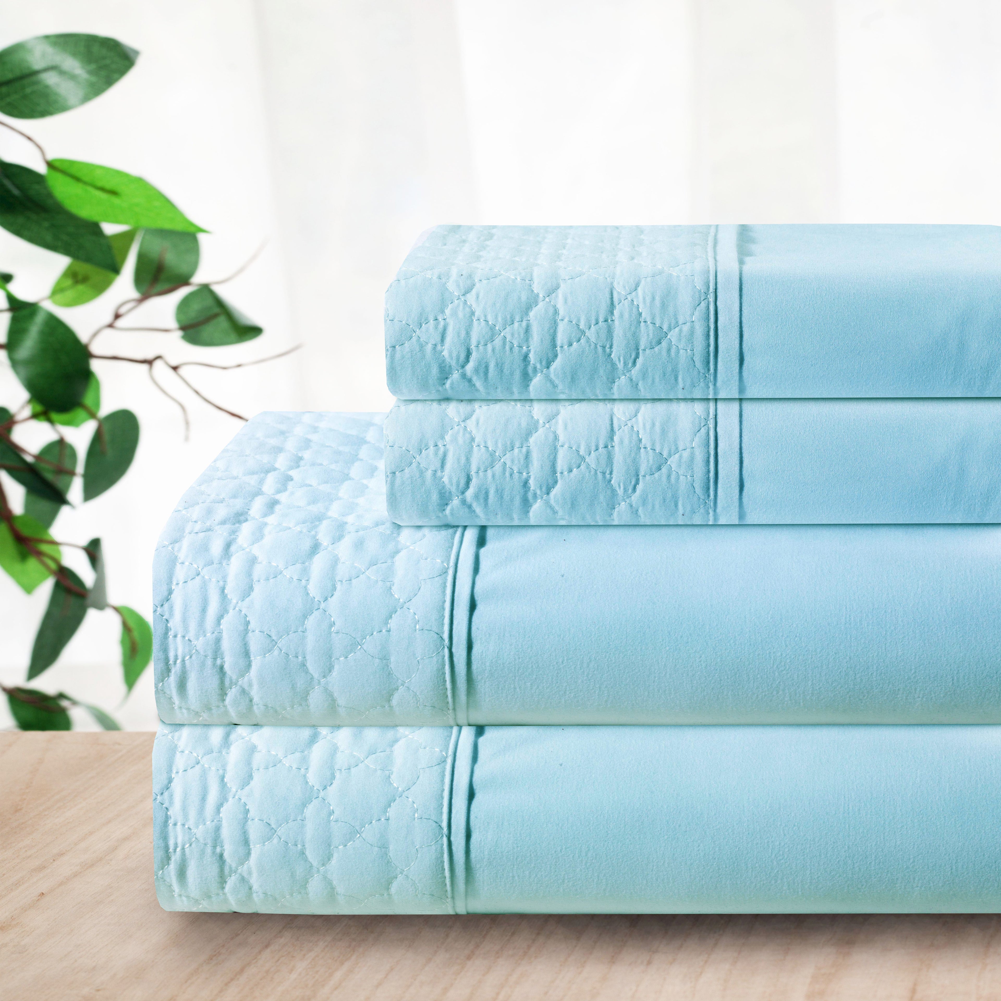 Quilted 4-Piece Sheet Set, Premium Hotel Quality