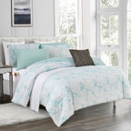 10-Piece Tie-Dye Comforter Set, Includes 6-Piece Sheet Set with Double Sided Storage Pockets