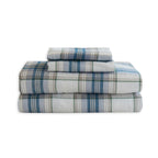 Flannel Plaid - 100% Turkish Cotton Flannel, 4-Piece Flannel Sheet Set