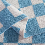 50" x 70"  Ultra Soft Checkered Knitted Throw Blanket