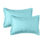 8-Piece Dobby Stripe Comforter Set - Includes 4-Piece Sheet Set with Double Sided Storage Pockets
