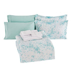 10-Piece Tie-Dye Comforter Set, Includes 6-Piece Sheet Set with Double Sided Storage Pockets