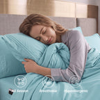 Extra deep Pocket 3 Line Embroidery, 6-Piece Sheet Set