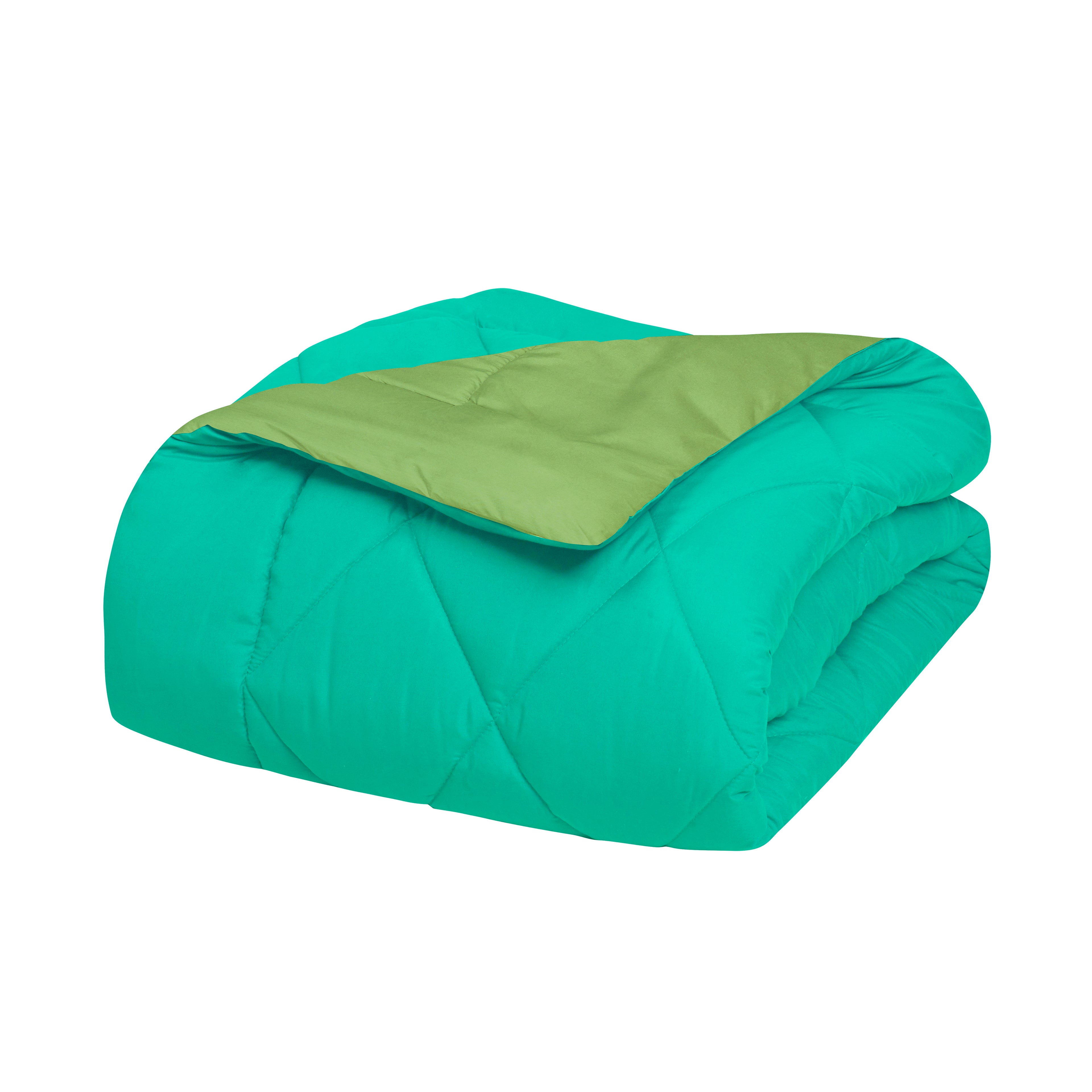 3-Piece Reversible Diamond Stitched Comforter & Shams