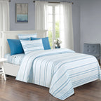 6-Piece Floral and Stripe Pattern Sheet Set - Soft as a Hotel Premium Quality Bedding