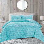 Fluffy 3-Piece Faux Rabbit Fur Comforter Set