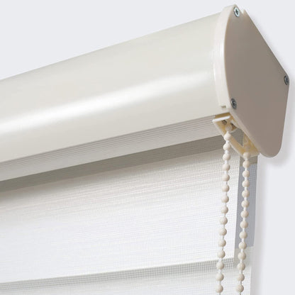Elegant Comfort Corded Zebra Blinds, Dual Layer Window Treatments Sheer Light Control