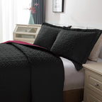 3-Piece Majestic Quilted Reversible Bedspread Coverlet Set