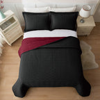 3-Piece Majestic Quilted Reversible Bedspread Coverlet Set