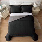 3-Piece Majestic Quilted Reversible Bedspread Coverlet Set
