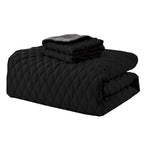 3-Piece Diamond Quilted Reversible Bedspread Coverlet Set