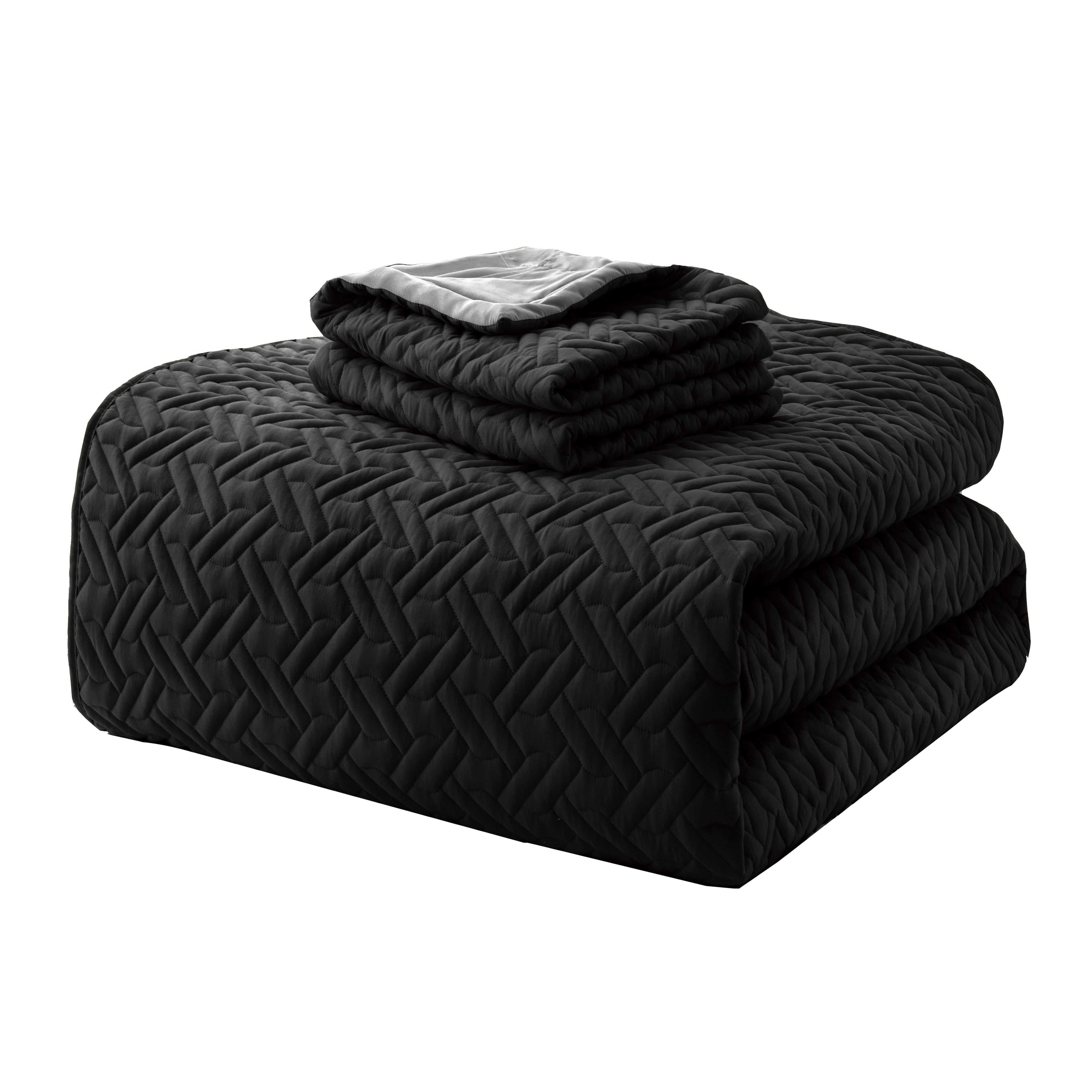 3-Piece Majestic Quilted Reversible Bedspread Coverlet Set