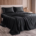 Fine 4-Piece Silky Satin Sheet Set, Moody Shades