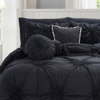 10-Piece Sunflower Comforter Set - Includes 4-Piece Sheet Set with Double Sided Storage Pockets
