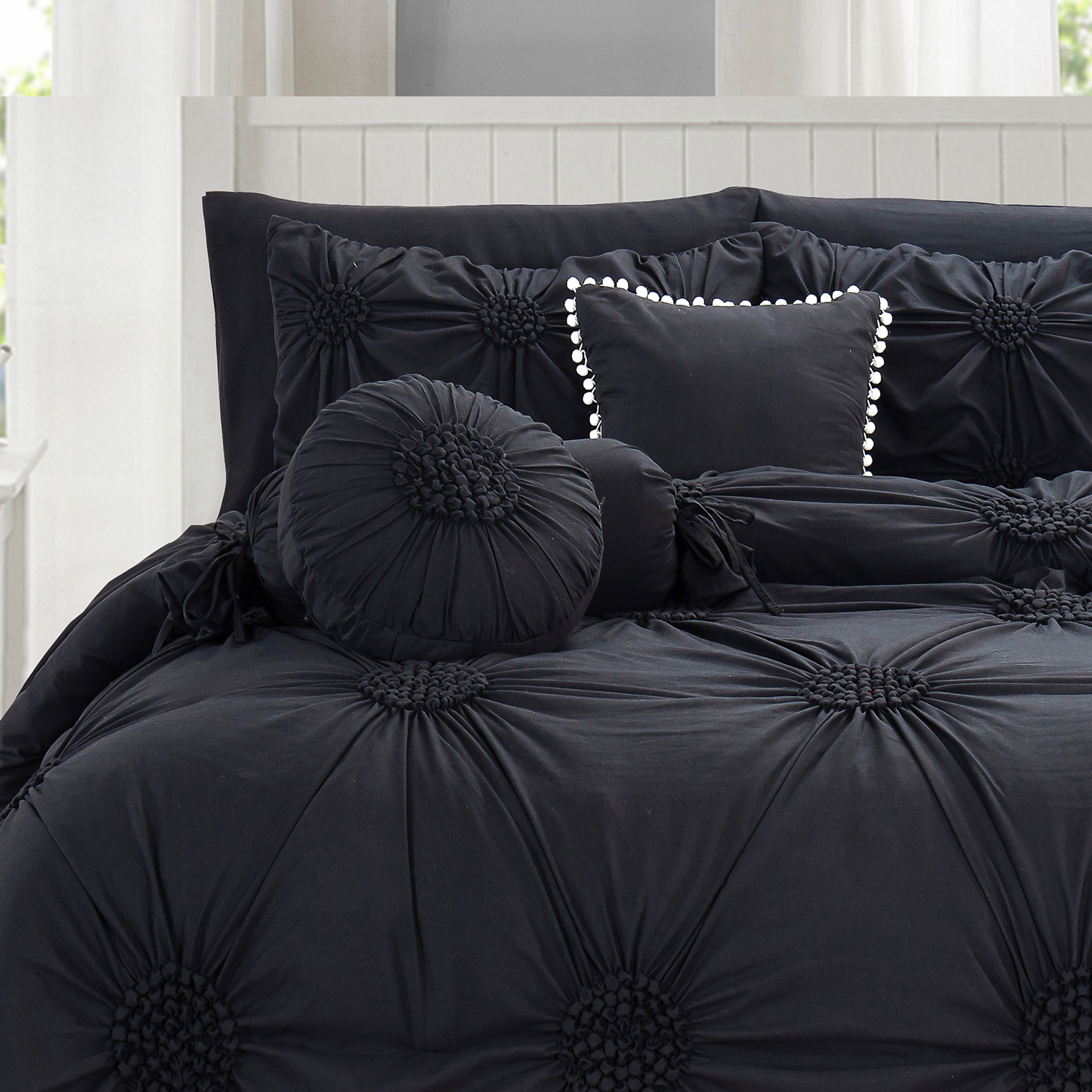 10-Piece Sunflower Comforter Set - Includes 4-Piece Sheet Set with Double Sided Storage Pockets
