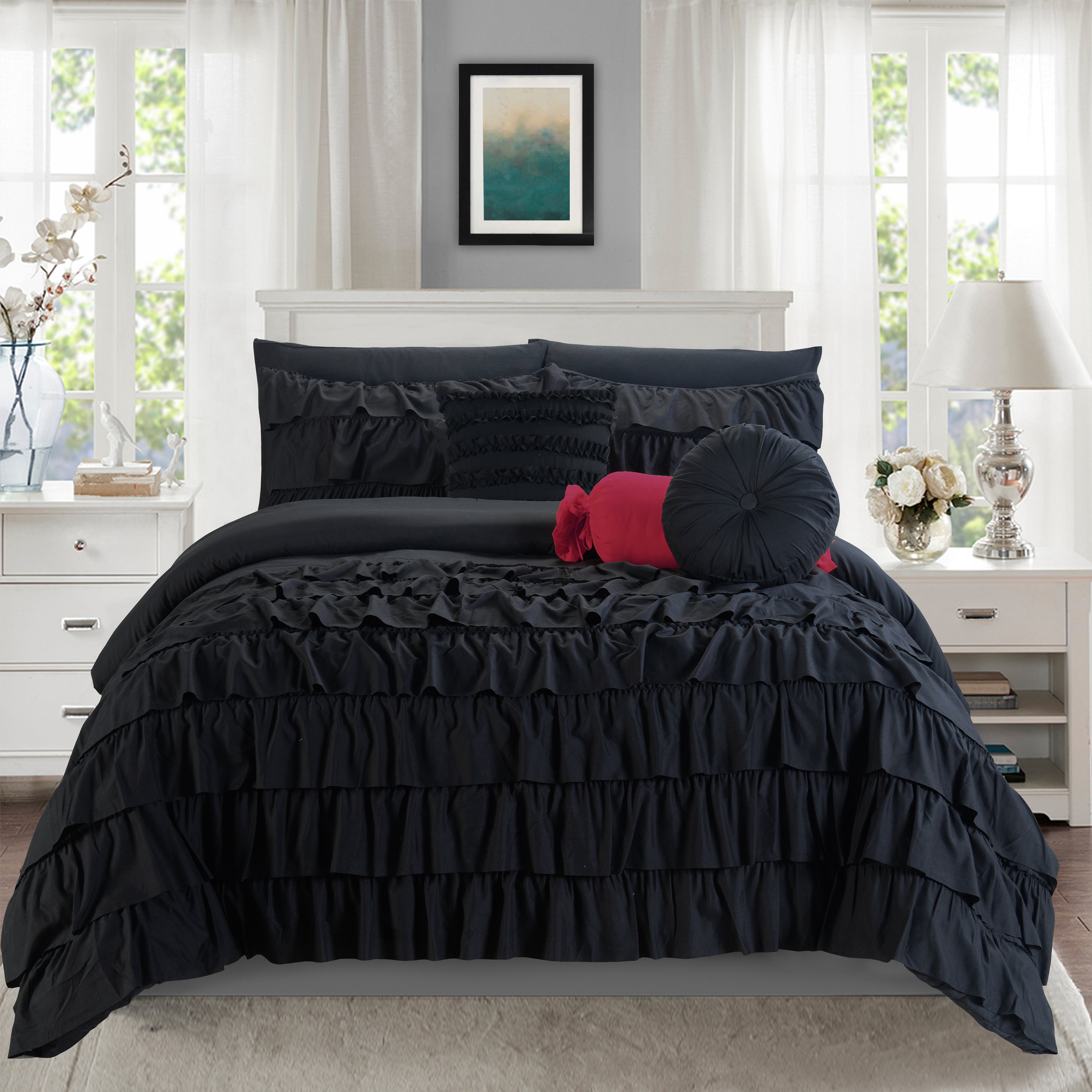 10-Piece Cinderella Comforter Set, Includes 4-Piece Sheet Set with Double Sided Storage Pockets