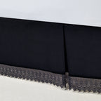 1-Piece Lace Fringe Bed Skirt - 15 inch Drop - Elevate your Bed