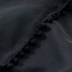Set of 2 Pom Pom Tasseled Sheer Curtain - Rod Pocket