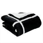 3-Piece Stripe Micro-Suede Reversible Sherpa - Comforter Set