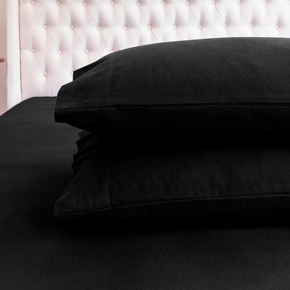Elegant Comfort 4-Piece Cotton Flannel Sheet Set - 100% Turkish Cotton