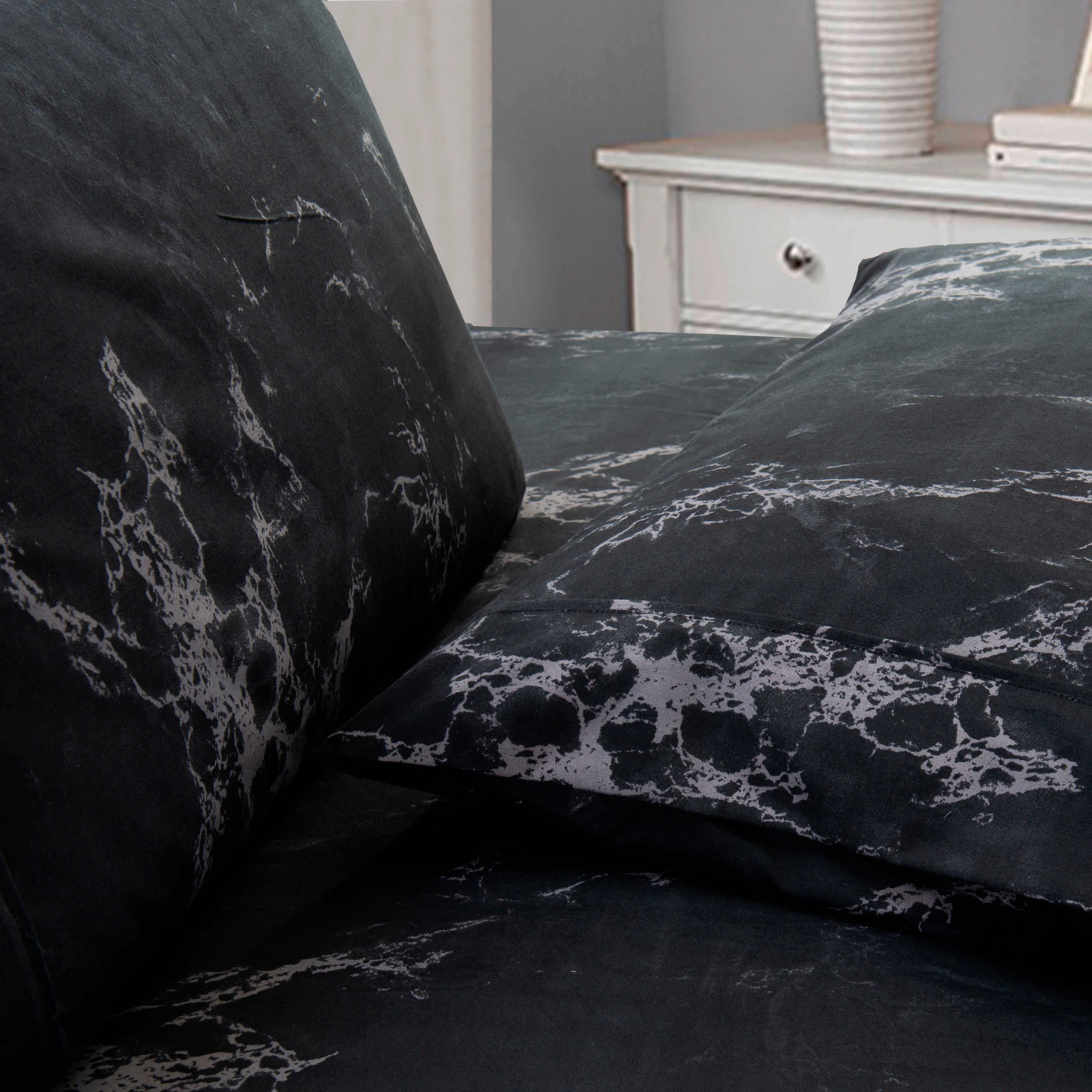 6-Piece Marble Printed Pattern - Soft as a Hotel Premium Quality