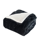 3-Piece Pinch Pleated Micro-Suede Reversible Sherpa - Comforter Set