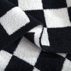 50" x 70"  Ultra Soft Checkered Knitted Throw Blanket
