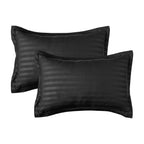 8-Piece Dobby Stripe Comforter Set - Includes 4-Piece Sheet Set with Double Sided Storage Pockets