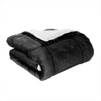 3-Piece Micro-Suede Reversible Sherpa - Solid Color Design Comforter Set
