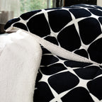3-Piece Micro-Suede Reversible Sherpa - Bloomingdale Pattern Comforter Set