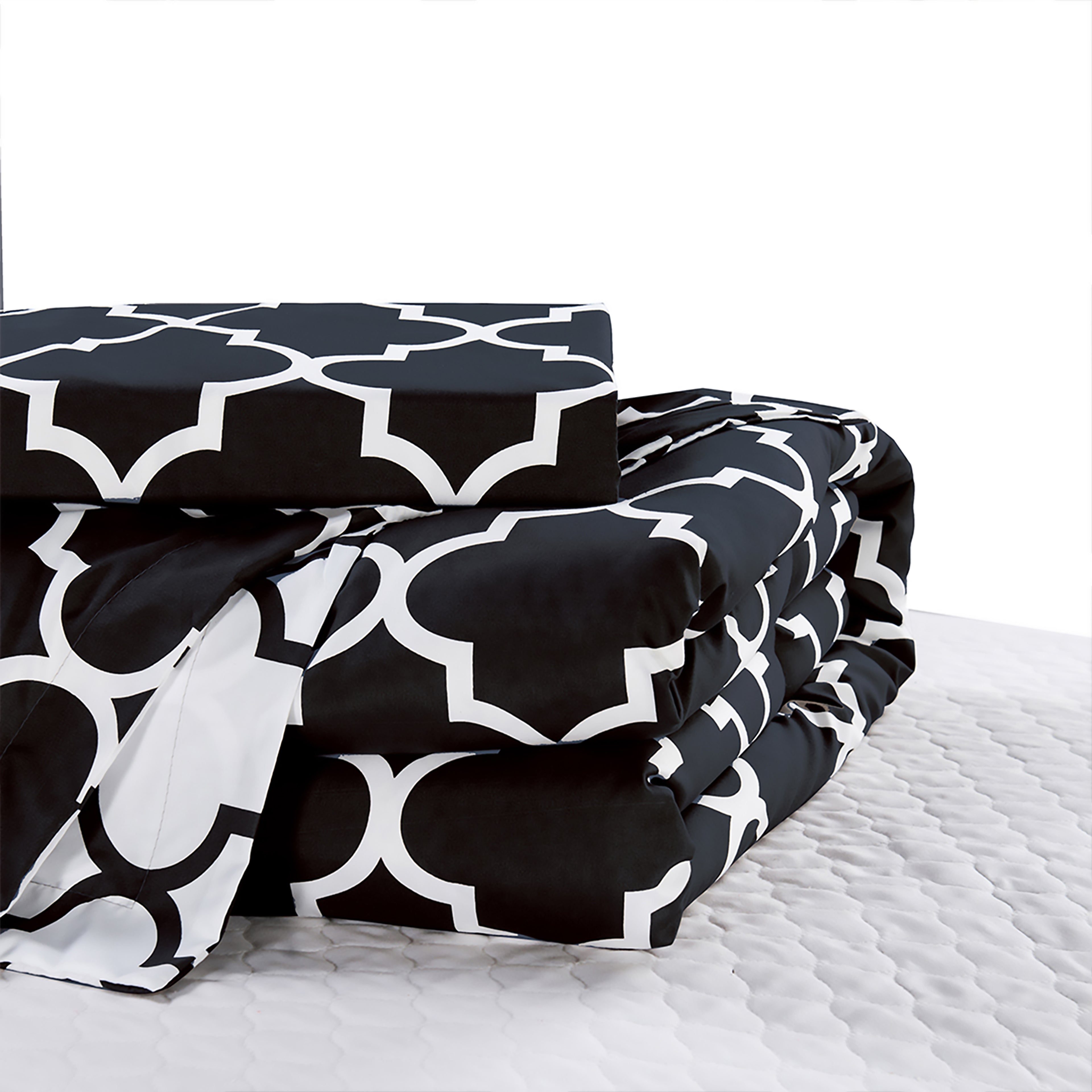 3-Piece Moroccan Trellis Reversible Comforter Set