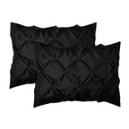 8-Piece Pintuck Pinch Pleated Comforter Set - Includes 4-Piece Sheet Set with Double Sided Storage Pockets
