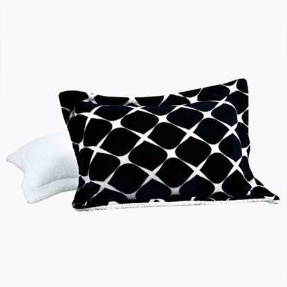 Elegant Comfort 3-Piece Micro-Suede Reversible Sherpa - Bloomingdale Pattern Comforter Set