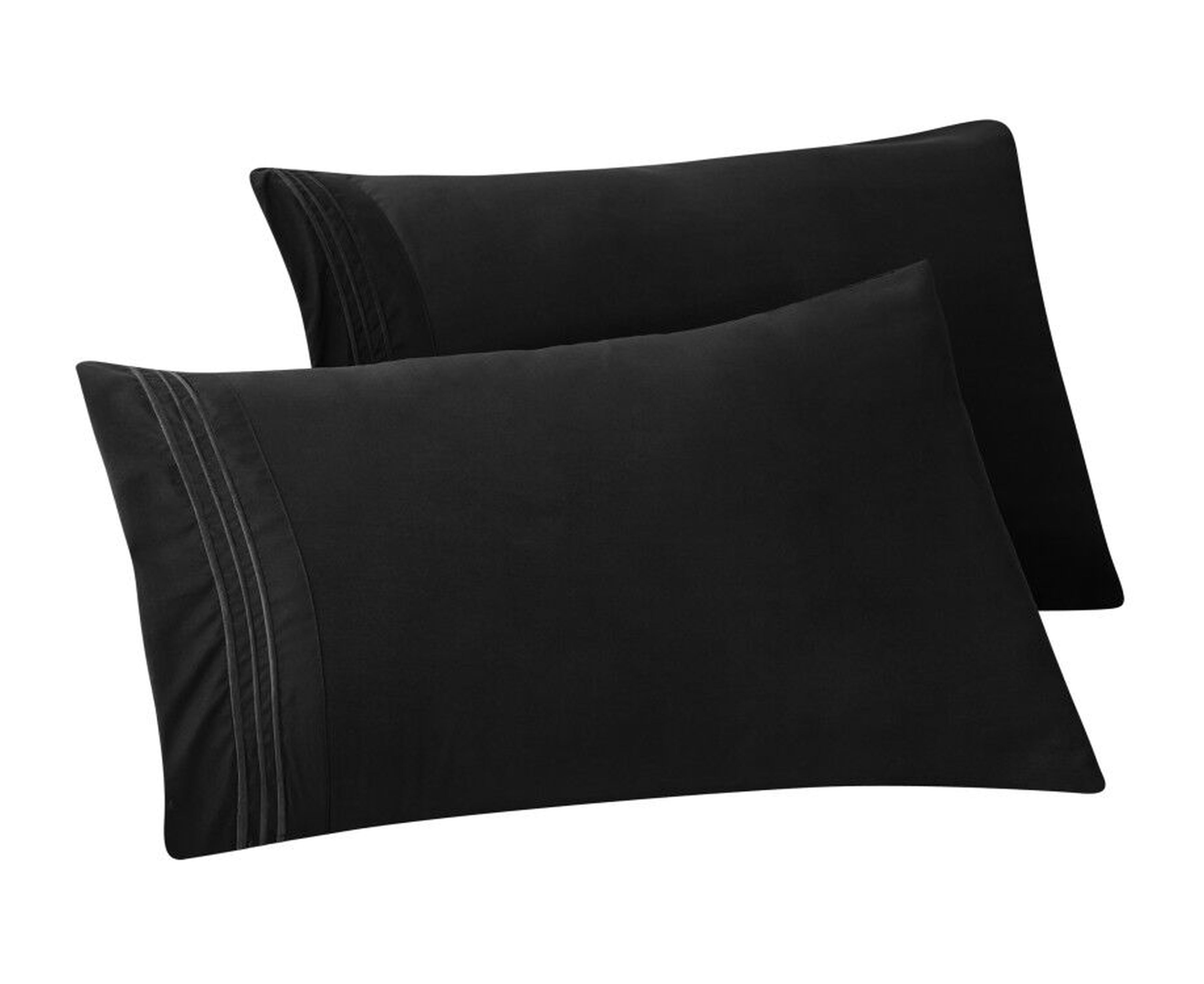 Set of 2 Pillowcases- 3 Line Embroidery