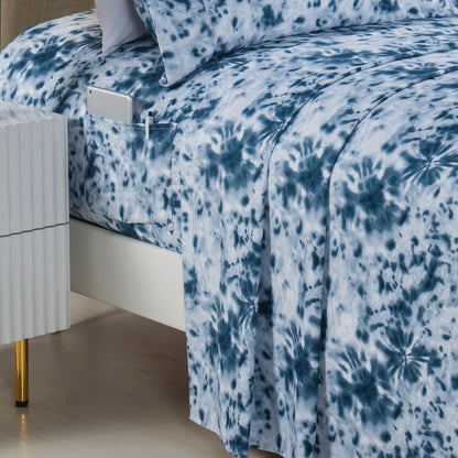 Elegant Comfort 6-Piece Colorful Tie Dye Pattern Sheet Set - Soft as a Hotel Premium Quality Bedding